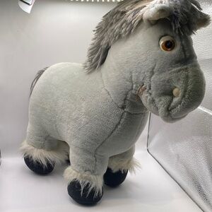 Vintage 1984 Cabbage Patch Kids Gray Show Pony Horse 14" Plush Stuffed Animal